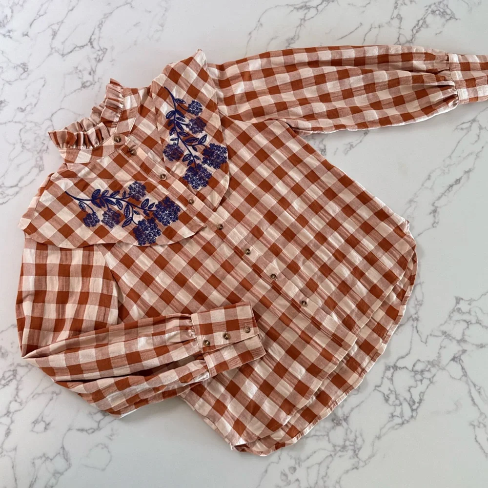 Sveti Stefan Lionetta Vichy Trouser + Blouse SET - Size XS / Small